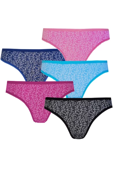 5li Kadın Pamuklu Renkli Bikini Külot İç Çamaşırı Kaliteli Deyzi ürün görseli 1