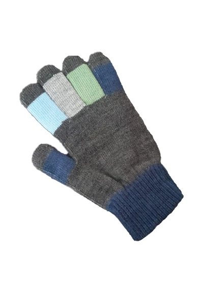 Kız Erkek Çocuk Triko Eldiven Kışlık Örgü Renkli Unisex 6-12 Yaş ürün görseli 1