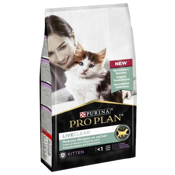 Pro Plan Live Clear Kitten Hindili Yavru Kedi Maması 1.4 Kg ürün görseli 1