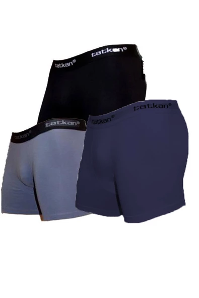 Tatkan 3lü Erkek Modal Likralı Boxer Büyük Beden Paçalı Don ürün görseli 1