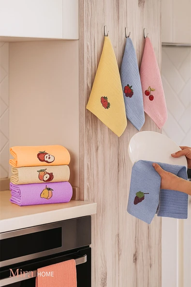 6 Parça Mutfak Kurulama Bezi 40 X 60 Cm Fruit - Resim 2