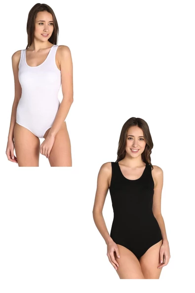 Tutku İç Giyim Kadın Geniş Askılı Kancalı ÇıtÇıtlı Body 10Lu Paket ürün görseli 1