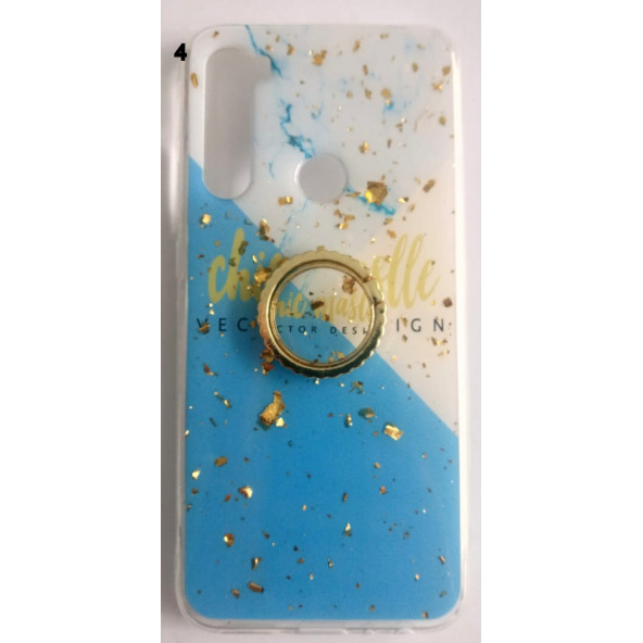 Xiaomi Redmi Note8 Pro Yüzüklü Simli Lüks Kılıf - Resim 4