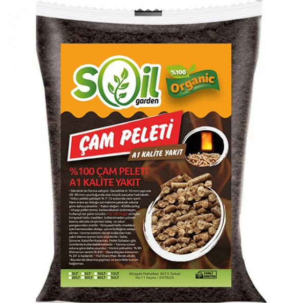 Soil Garden 100 Çam Peleti A1 Kalite Yakıt için 40 lt ürün görseli 1