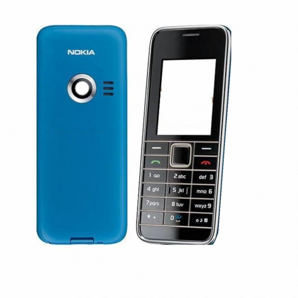 Nokia 3500C Kapak Nokia 3500C uyumlu Mavi Renk Ön Kapak Arka Kapak Tuş Takımı ürün görseli 1