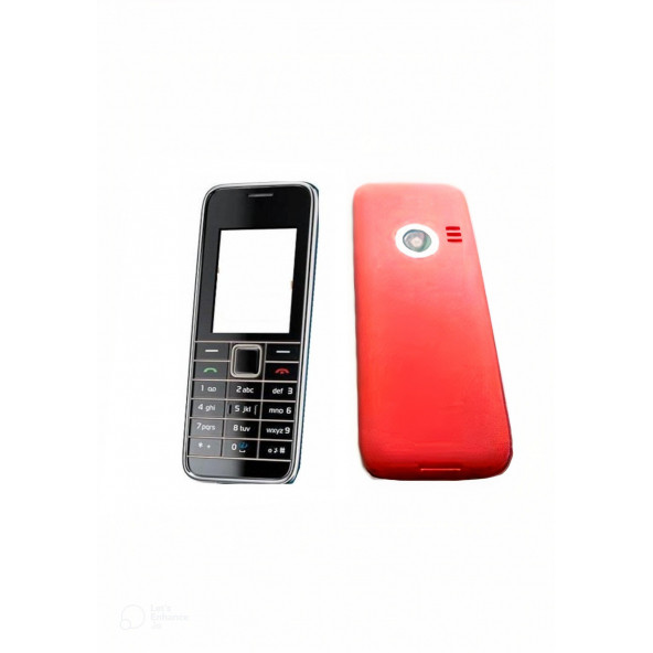 Nokia 3500C Kapak Nokia 3500C uyumlu Kırmızı Renk Ön Kapak Arka Kapak Tuş Takımı ürün görseli 1