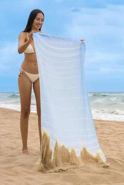 Peştemal Plaj Havlusu %100 Pamuklu Sultan Peştamal 100x180 Cm ürün görseli 1