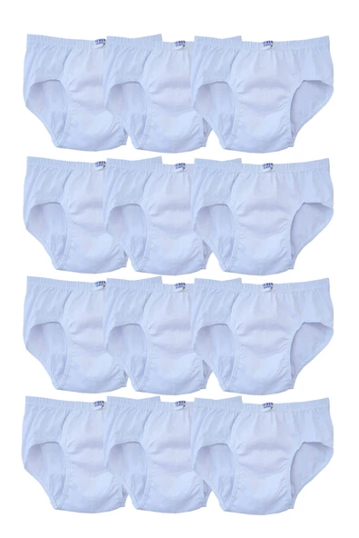 Seher Yıldızı Erkek Çocuk Slip Külot Beyaz 12 li Paket ürün görseli 1
