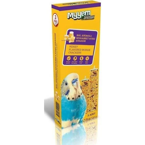 Myyem Bal Aromalı Muhabbet Kuşu Krakeri 3'lü ürün görseli 1