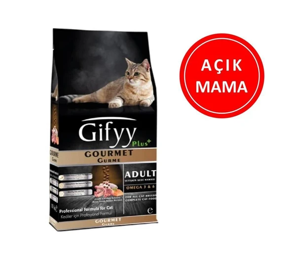 Gifyy Somon ve Tavuk Etli Gurme Kedi Maması 1 Kg AÇIK ürün görseli 1