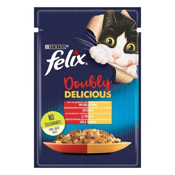 Felix Sığır Etli Ve Kümes Hayvanlı Kedi Konservesi 85 Gr ürün görseli 1