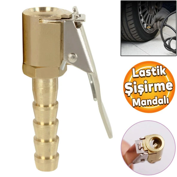 Lastik Şişirme Mandalı Lastik Teker Top Hava Şişirme Kompresör Uyumlu ürün görseli 1
