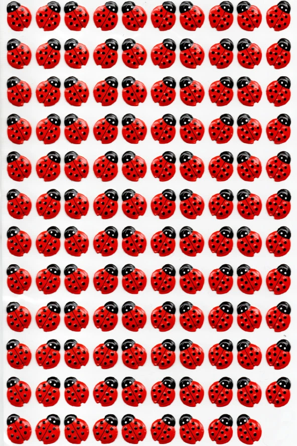 Sticker Kabartmalı A4 boyutunda Stiker Defter, planlayıcı etiket (Lim047) - Minik Uğurböceği ürün görseli 1