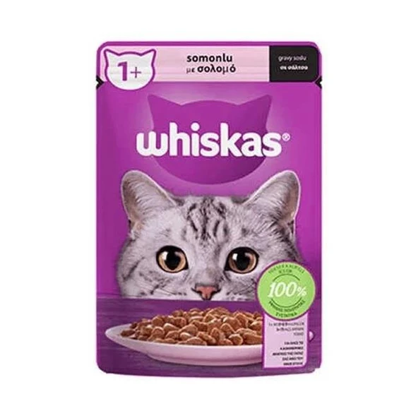 Whiskas Pouch Somon Etli Yaş Kedi Maması 85 gr ürün görseli 1