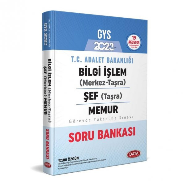 2023 GYS T.C. Adalet Bakanlığı Bilgi İşlem Soru Bankası Data Yayınları ürün görseli 1