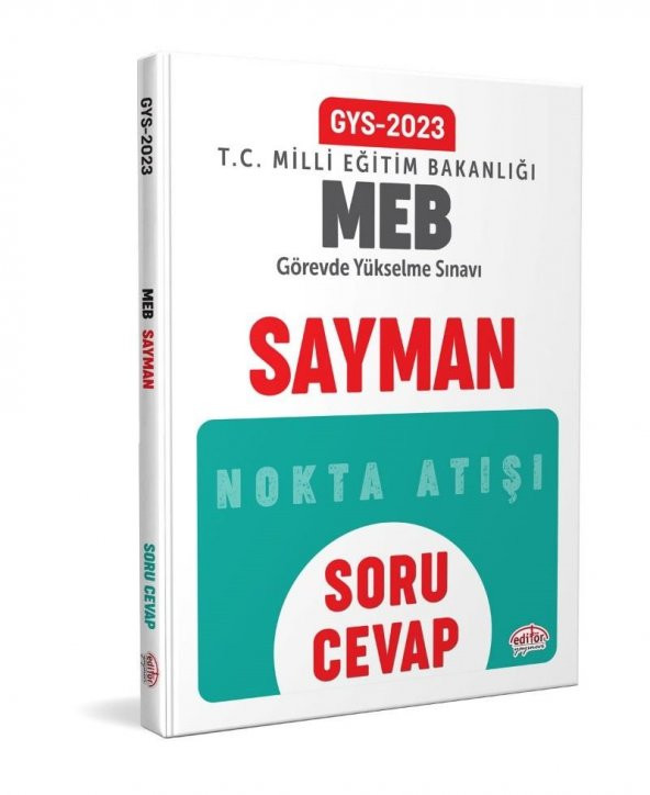 2023 Milli Eğitim Bakanlığı GYS Sayman Soru Cevap Editör Yayınları ürün görseli 1