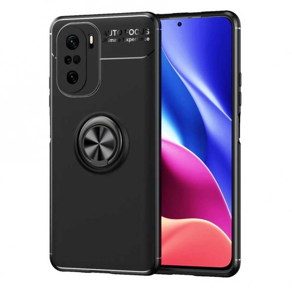 Xiaomi Poco F3 Kılıf Yüzüklü Kamera Korumalı Range Silikon Kılıf ürün görseli 1