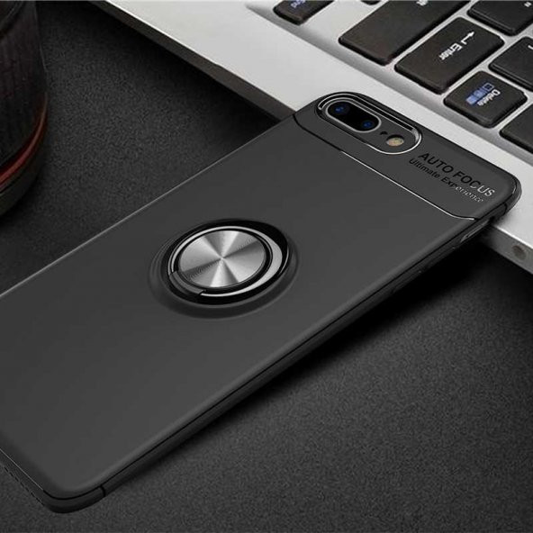 Apple iPhone 8 Plus Kılıf Yüzüklü Kamera Korumalı Range Silikon Kılıf ürün görseli 1
