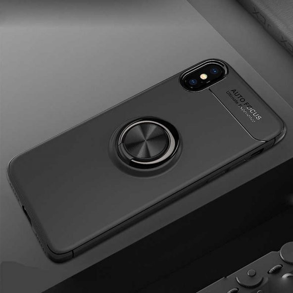 Apple iPhone X Kılıf Yüzüklü Kamera Korumalı Range Silikon Kılıf ürün görseli 1