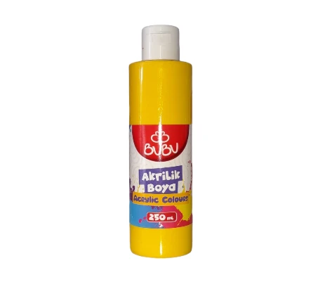 BU-BU AKRİLİK BOYA 250 GR. SARI ürün görseli 1