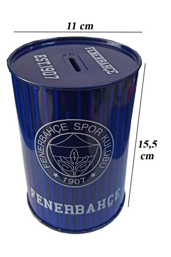 Fenerbahçe Metal Kumbara Orta Boy Orjinal Lisanslı 1 Adet FB Kumbara Taraftar Kumbara Sarı Kanarya 11x15.5 cm ürün görseli 1
