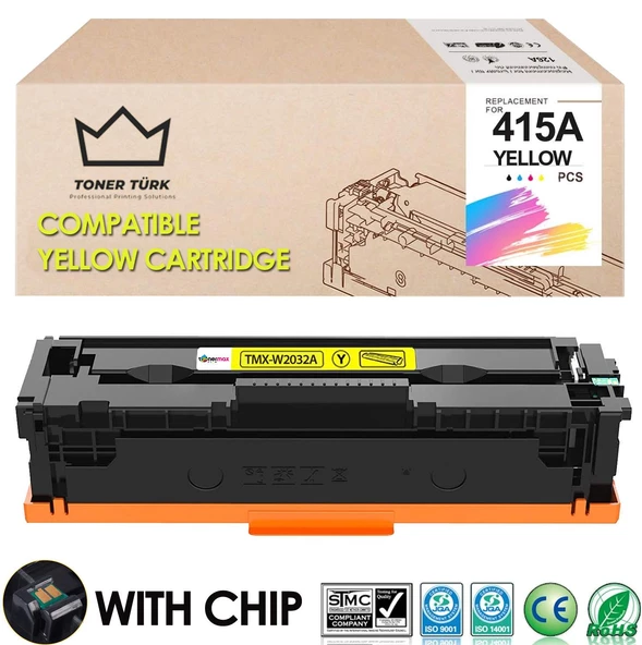 Hp 415A W2032A Muadil Toner Sarı - Çipli / M455 / M480 / M454 / M478 / M479 ürün görseli 1