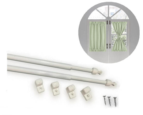 Briz Çubuğu 40 - 60 cm 2 Adet Kapı Pencere Alüminyum Briz Perde Çubuğu ürün görseli 1
