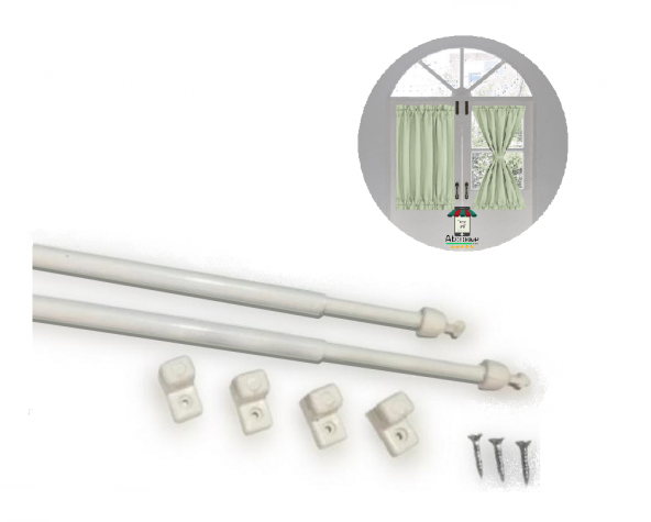 Briz Çubuğu 2 Adet 80 - 100 cm  Briz Perde Çubuğu ürün görseli 1