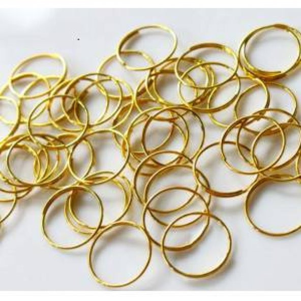 Metal Halka Kristal Avize Taşı Altın Kaplama Metal Halkası 200 Adet ürün görseli 1