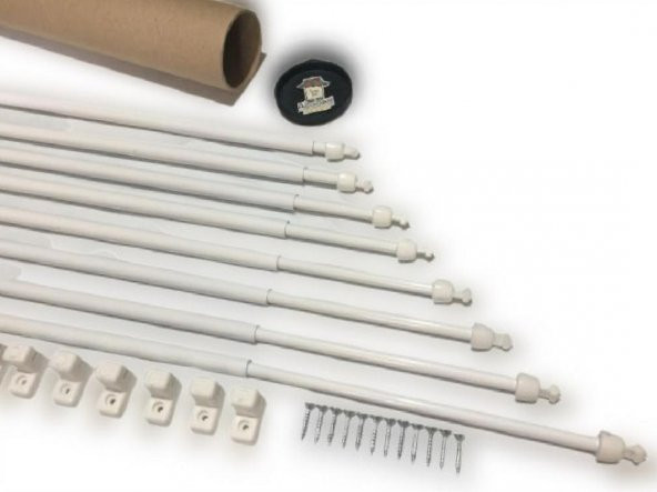 Briz Perde Çubuğu 40 - 60 cm 8 Lİ PAKET Ayarlanabilir Alüminyum Kapı Pencere Briz Çubuğu ürün görseli 1