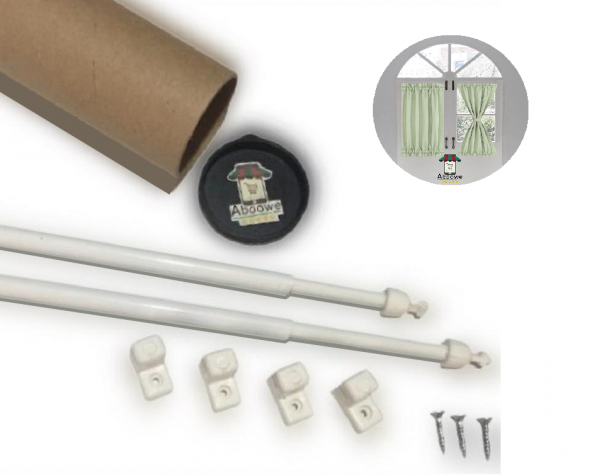 Briz Perde Çubuğu 40 - 60 cm 2 Lİ PAKET Ayarlanabilir Alüminyum Kapı Pencere Briz Çubuğu ürün görseli 1