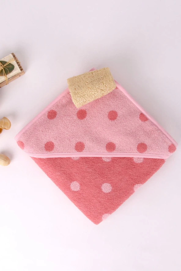 PEMBE PUANTİYELİ 80X80 BEBEK KUNDAK ürün görseli 1