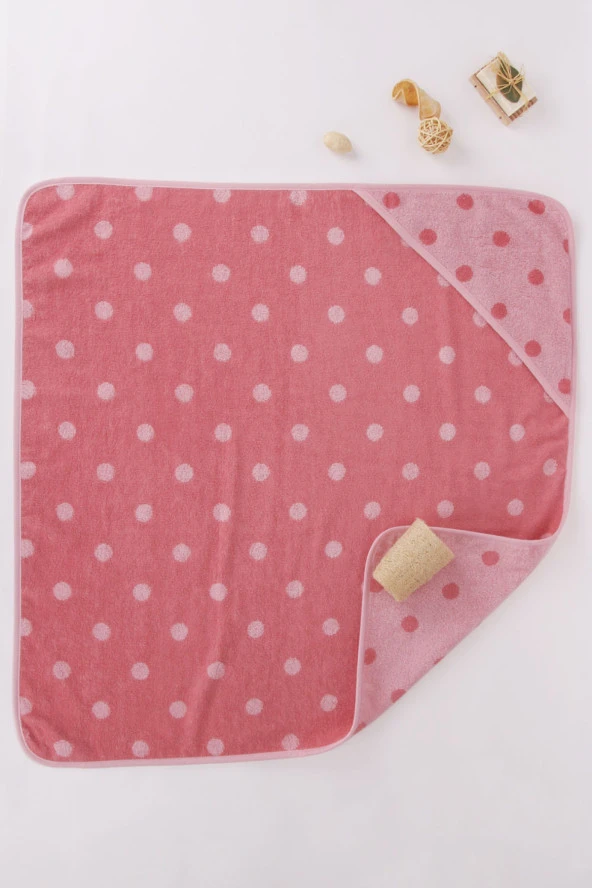 PEMBE PUANTİYELİ 80X80 BEBEK KUNDAK - Resim 2