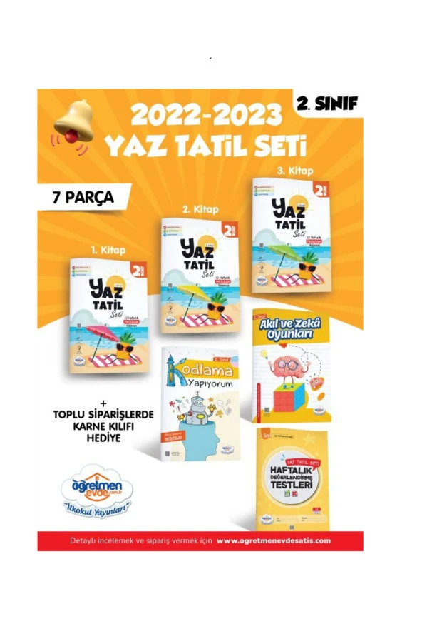 2.sınıf Yaz Tatil Kitabı Seti (2023) - Yayınları ürün görseli 1
