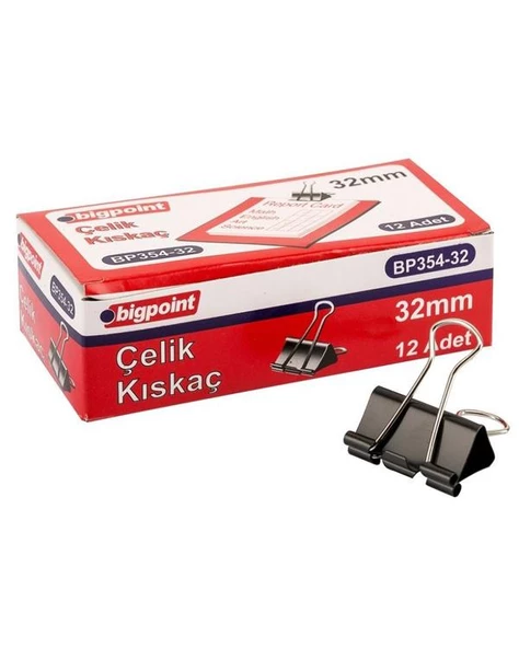 Bigpoint Çelik Kıskaç 32mm 12li Kutu ürün görseli 1