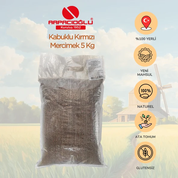 Arpacıoğlu %100 Yerli Türk Malı Siyah Mercimek 5kg ürün görseli 1