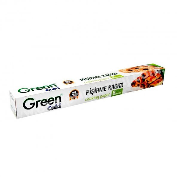 Green Cuki Yağlı Fırın Tepsi Pişirme Kızartma Kağıdı - 8 Metre -1 Kutu ürün görseli 1