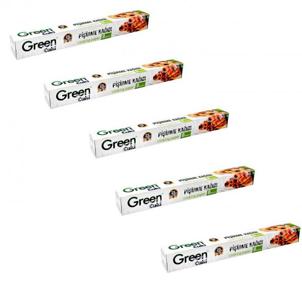 Green Cuki Yağlı Fırın Tepsi Pişirme Kızartma Kağıdı - 8 Metre -5 Kutu ürün görseli 1