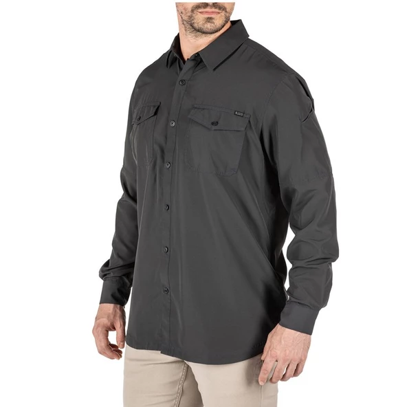 5.11 MARKSMAN L/S GRI GOMLEK - Resim 2