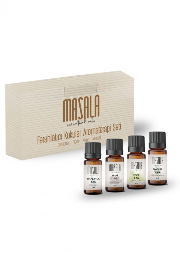 Ferahlatıcı Kokular Aromaterapi Seti - Fresh Aromatherapy Kİt (Nane 10 ml -Elemi 10 ml - Okaliptus 10 ml - Niaouli 10 ml) ürün görseli 1