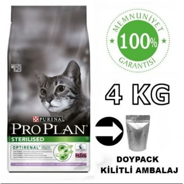 ProPlan sterilised hindili kısırlaştırılmış kedi maması 4 kg açık mama ürün görseli 1