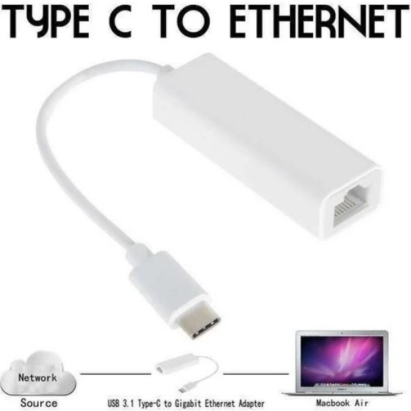 Type C To Ethernet Çevirici ADAPTER KY-RTL8152B - Resim 3