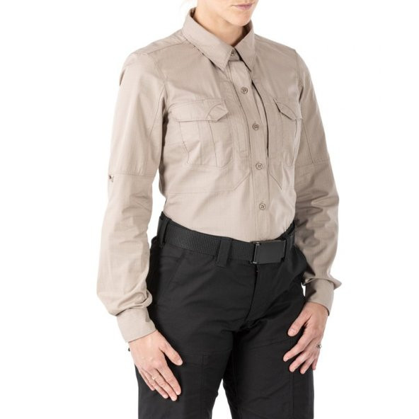 5.11 STRYKE SHIRT KHAKI BAYAN GOMLEK - Resim 4