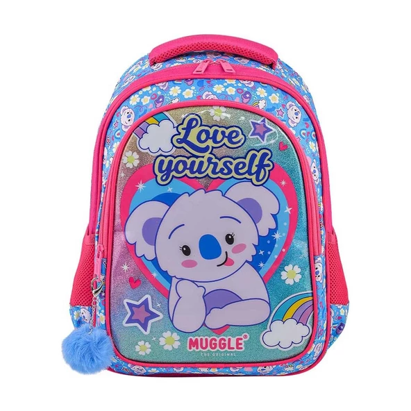 Muggle Cute Koala Kız Çocuk İlkokul Çantası Mavi İki Bölmeli Okul Sırt Çantası ürün görseli 1