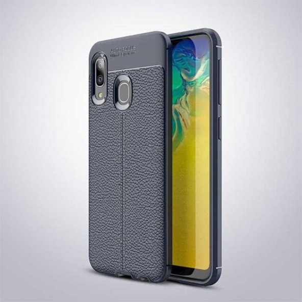 Samsung Galaxy A20 Kılıf Focus Derili Kamera Korumalı Silikon Kılıf ürün görseli 1
