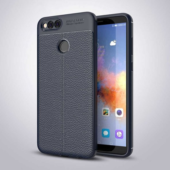 Huawei Honor 7X Kılıf Focus Derili Kamera Korumalı Silikon Kılıf ürün görseli 1