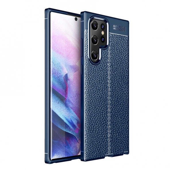 Samsung Galaxy S22 Ultra Kılıf Focus Derili Kamera Korumalı Silikon Kılıf ürün görseli 1