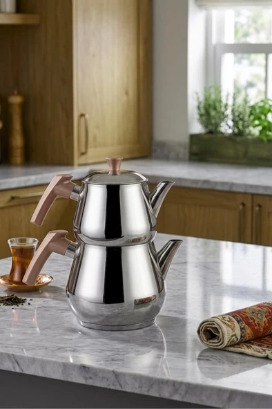 Papatyam Burcu Çaydanlık Maksi RoseGold ürün görseli 1