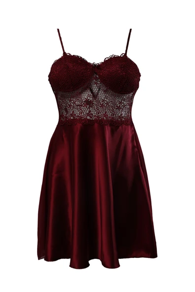 Pierre Cardin 6 Lı Saten Gecelik Çeyiz Takım Bordo ürün görseli 1
