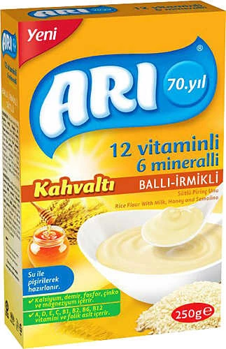 Arı Mama Kahvaltı Ballı İrmikli Pirinç Unu 250 gr ürün görseli 1